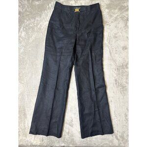 Women’s Lauren Ralph Lauren Linen Pants Gold Buckle Black Size 8